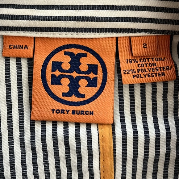 Tory Burch striped blazer jacket size 2 - Picture 3 of 8